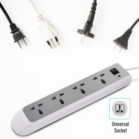 Syska 4 Way power strip 4  Socket Extension Boards(Grey, White)