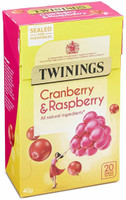 Twinings Cranberry & Raspberry 20 Tea Bags (Imported) Cranberry, Raspberry Tea Bags Box(40 g)