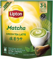 Lipton 3 in 1 Matcha Green Tea Latte Instant ( 12 X 22g ) ( Imported ) Matcha Tea Bags Pouch(264 g)