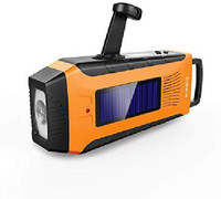 Esky Solar Weather Radios Hand Crank Self Powered Emergency FM/AM/NOA FM Radio(Orange)