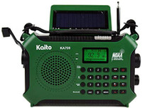Kaito KA700 Bluetooth Emergency Hand Crank Dynamo & Solar Powered AM FM FM Radio(Green)