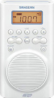 Sangean H205 AM/FM Weather Alert Waterproof Shower Radio FM Radio(White)