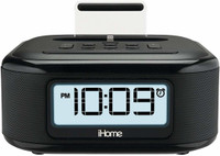 iHome  iPL23 Alarm Clock FM Radio with Lightning iPhone Charging Dock Station for iPhon FM Radio(Black)