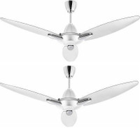 USHA usha 1250 mm daffodil fan pack of 2 1250 mm Anti Dust 3 Blade Ceiling Fan(sparkle white, Pack of 2)