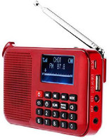 LCJ Portable Digital Solar and Battery Powered Emergency FM Radio FM Radio(Red)