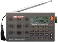 RADIWOW R-108 Radio Digital Portable Radio FM Stereo/LW/SW/MW/AIR/DSP FM Radio(Black)