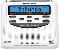 MIDLAND WR-120C NOAA Public Alert-Certified Weather Radio FM Radio(White)