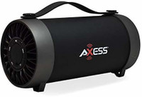 Axess SPBT1059 Portable Indoor/Outdoor Bluetooth Media Speaker with FM Radio FM Radio(Black)
