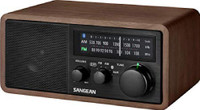 Sangean WR-16BK Professional Table Top Radio + AM/FM/NFC Bluetooth 4.1 N FM Radio(Brown)