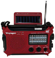 Kaito KA500IP-RED Voyager Solar/Dynamo AM/FM/SW NOAA Weather Radio FM Radio(Maroon)