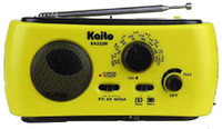Kaito KA332W Portable Hand Crank Solar AM/FM NOAA Weather Radio FM Radio(Yellow)