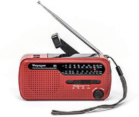 Kaito V1R Voyager Solar/Dynamo AM/FM/SW Emergency Radio FM Radio(Red)