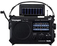 Kaito Electronics Inc. KA500BLK Voyager Solar/Dynamo Emergency Radio FM Radio(Black)