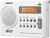 Sangean PR-D9W AM/FM/Weather and Alert Digital Rechargeable Portable Radio FM Radio(White)
