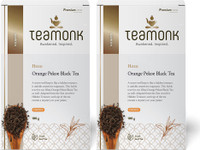 Teamonk Global Nilgiri Orange Pekoe Black Tea, 100g (50 Cups)-Pack of 2 | 100% Natural Loose Leaf Tea Orange Black Tea Tin(100 g)