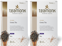 Teamonk Global Darjeeling Organic Green Tea for Weight Loss, 100g (50 Cups)-Pack of 2 | 100% Natural Loose Leaf Tea | Avana Green Tea for Weight Loss | No Additives Unfla