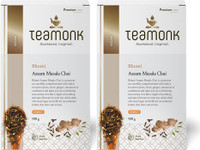 Teamonk Global Bhumi Assam Masala Chai, 100g (50 Cups)-Pack of 2 | Natural Ingredients: Cinnamon, Clove, Cardamon, Ginger | 100% Natural Whole Leaf Tea for Relax & Refres