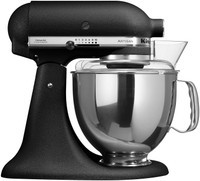 KITCHEN AID 5KSM150PSBBK Artisan Series 5KSM150PSBBK 300 - Watt Tilt Head Stand Mixer 4.8 Litre - Imperial Black 300 Mixer Grinder (1 Jar, Imperial Black)