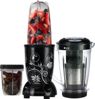 WONDERCHEF Nutri-Blend with Juicer Attachment Nutri Blend 400 W Juicer Mixer Grinder (3 Jars, Black)