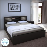 Flipkart Perfect Homes Waltz Engineered Wood King Box Bed(Finish Color - Espresso, Delivery Condition - Knock Down)