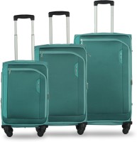 NASHER MILES Check-in Suitcase Combo(Green)