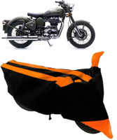 Elegance Two Wheeler Cover for Royal Enfield(Battle, Orange)