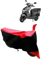 Yuneik Two Wheeler Cover for Honda(Dio, Red)