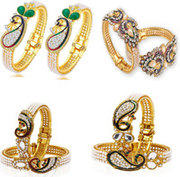 JSD Alloy Gold-plated Bracelet Set(Pack of 8)