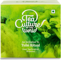 Tea Culture Of The World Tulsi Tea - Green Tea - 20 Tea Bags Tulsi Herbal Infusion Bags Box(20 Bags)