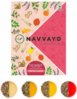 Navvayd Herbal Green Tea Sampler Pack, 25 Gms each (Slimming, Detox, Turmeric Spiced, Hibiscus Lemon Cleanser) Hibiscus Green Tea Pouch(100 g)