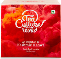 Tea Culture Of The World Kashmiri Kahwa - Green Tea - 20 Tea Bags Spices Herbal Infusion Bags Box(20 Bags)