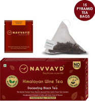 NAVVAYD Himalayan Wine Tea Unflavoured Black Tea Box(15 Bags)
