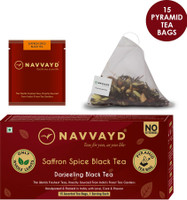NAVVAYD Saffron Spice Black Tea Spices Black Tea Box(15 Bags)