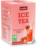 A-One Ice Tea Strawberry flavour Instant 20 Sachets Strawberry Iced Tea Box(180 g)
