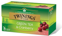 Twinings Green Tea & Cranberry Imported 40G Cranberry Tea Bags Box(25 Bags)