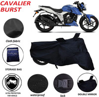 Cavalier Burst Two Wheeler Cover for TVS(Apache RTR 160, Black)