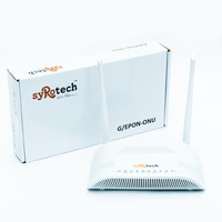 Syrotech GPON Optical Network Unit with 1 GE port, 1 FE Port, 1POTS and WiFi Combo Pack Of 2 1200 Mbps Wireless Router(White, Dual Band)