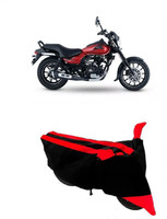 MELVIS Two Wheeler Cover for Bajaj(Avenger, Black, Red)