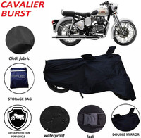 Cavalier Burst Two Wheeler Cover for Royal Enfield(Bullet 350, Black)
