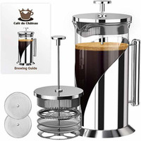 Cafe Du Chateau AZB01J4O0T4E 4 Cups Coffee Maker(Transparent)