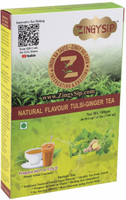 ZINGYSIP Natural Flavored Tulsi Ginger Tea Powder,(50-65cups) Ginger, Tulsi Green Tea Box(100 g)