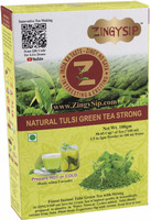 ZINGYSIP Tulsi Green Tea Strong for Weight Loss Fast, Instant Green Tea Powder, (50-65cups) Tulsi Green Tea Box(100 g)