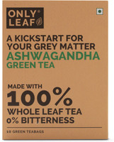 Onlyleaf 100% Natural Ayurvedic Ashwagandha Ginseng Green Tea Bags Box(10 Bags)
