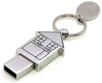 Eshop Metal Home Shape Keychain 8 GB Pen Drive(Silver)