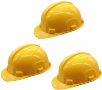 SAFEDOT SDH-401 NAPE Safety Helmet with Ratchet Adjustment & 6 Point Cradle Construction Worker HDPE Hat Personal Protective Equipment (Pack Of 3) Construction Helmet(Size - 54)