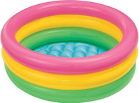 MUDRISTY INFLATABLE PRODUCT WHITE TUB Inflatable Pool Accessory(Pink, Green, Yellow)