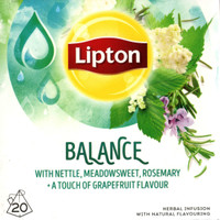 Lipton Balance with Nettle, Meadowsweet, Rosemary +A Touch of Grapefruit Flavour (20 x 1.5g) (Imported) Grape Herbal Infusion Box(30 g)