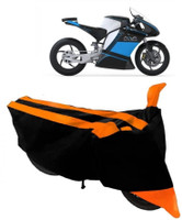 Elegance Two Wheeler Cover for Universal For Bike(Orange, Black)