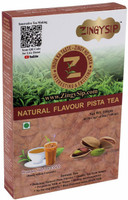 ZINGYSIP Flavored Pista Tea Powder,(50-65cups) Unflavoured Tea Box(100 g)