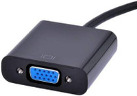 Terabyte HDMI TO VGA Cable 0.25 m HDMI Adapter(Compatible with Projector, Laptop, TV, Monitor, PC, DVD, Black, One Cable)